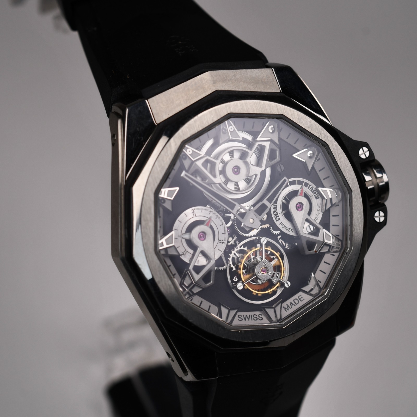 Corum AC-One 45 Admiral’s Cup Tourbillon Openworked $82,250 Titanium 45mm A298