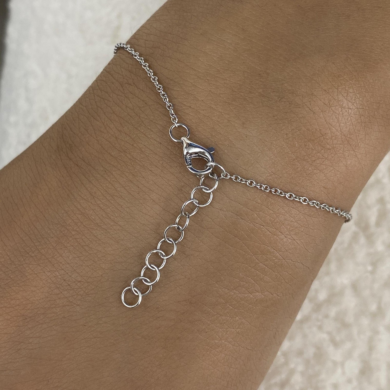 0.9ct TCW Pear Hand Chain Bracelet 14K Solid Gold Lab-grown Diamond F/VS1 GGL