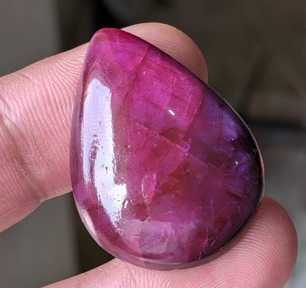 Purple Labradorite Pear Shape Cabochon, Loose Gemstone For Wire Wrapped Jewelry