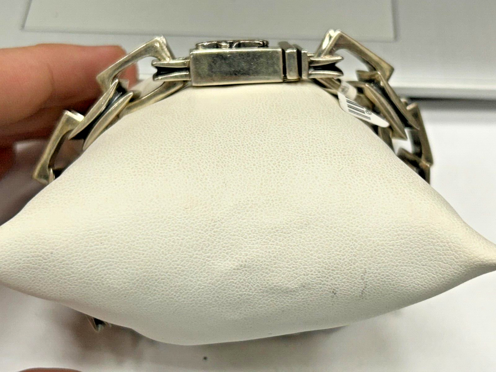 10 Inch 925 Sterling Silver Solid Fancy Double Link Bracelet Biker Style Chain