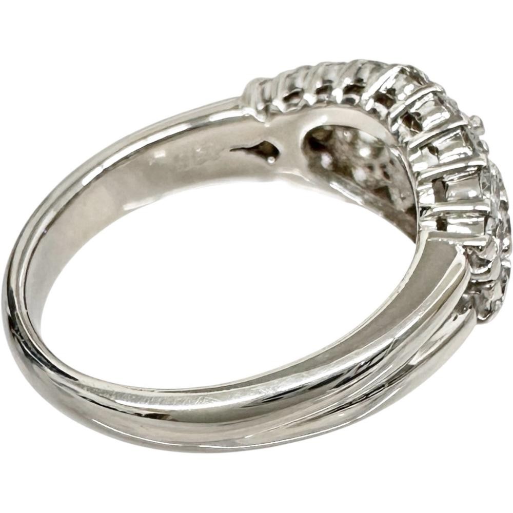 US 5.5 Diamond (estimated H-SI2 clarity) 0.36ct diamond 0.94ct Ring Pt900Pla…