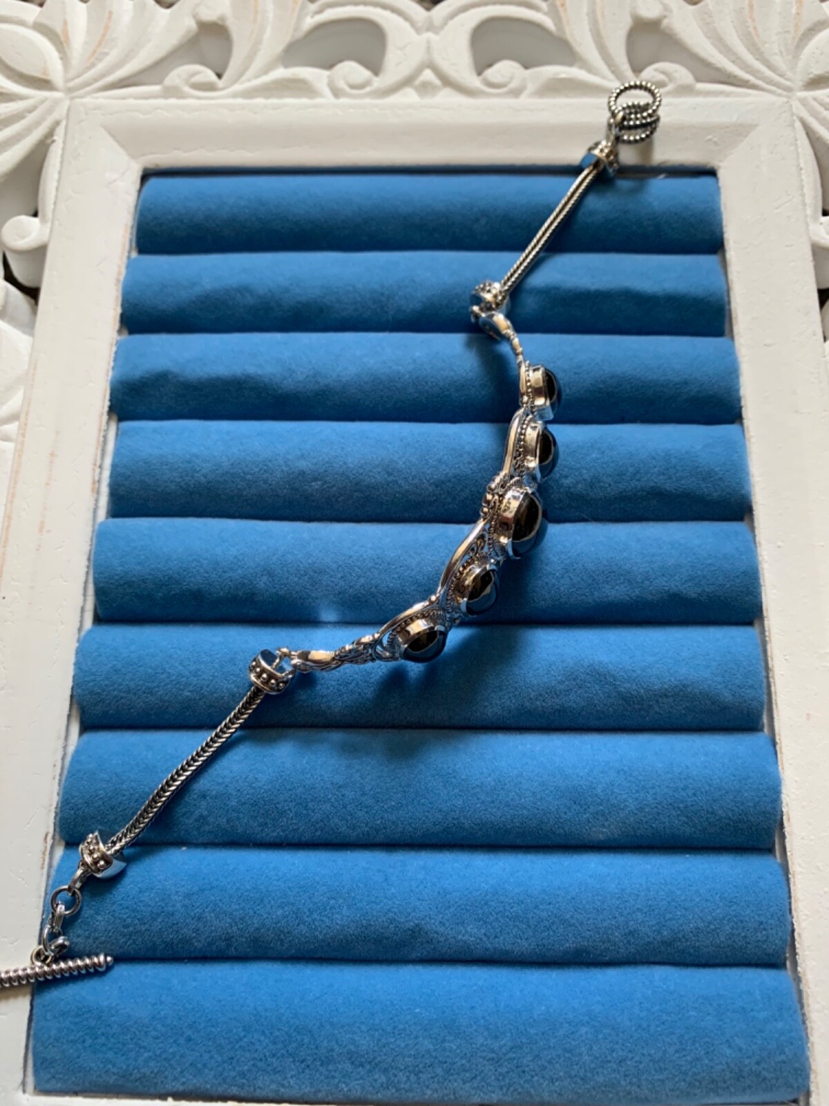 Elite Shungite Bracelet in Sterling Silver – 8.0 ctw. (7.25-8.25 in.)