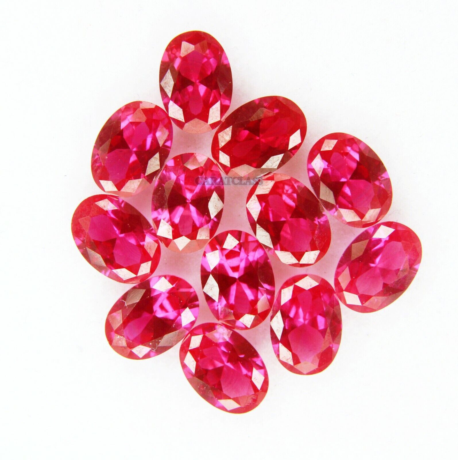 EPIC GEMS-6x5mm Certified Natural Loose Gemstones Ruby Oval-2 Pc Set
