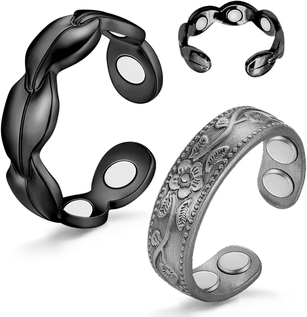 7X Copper Rings for Women 99% Solid Pure Copper Ring Adjustable with Present …
