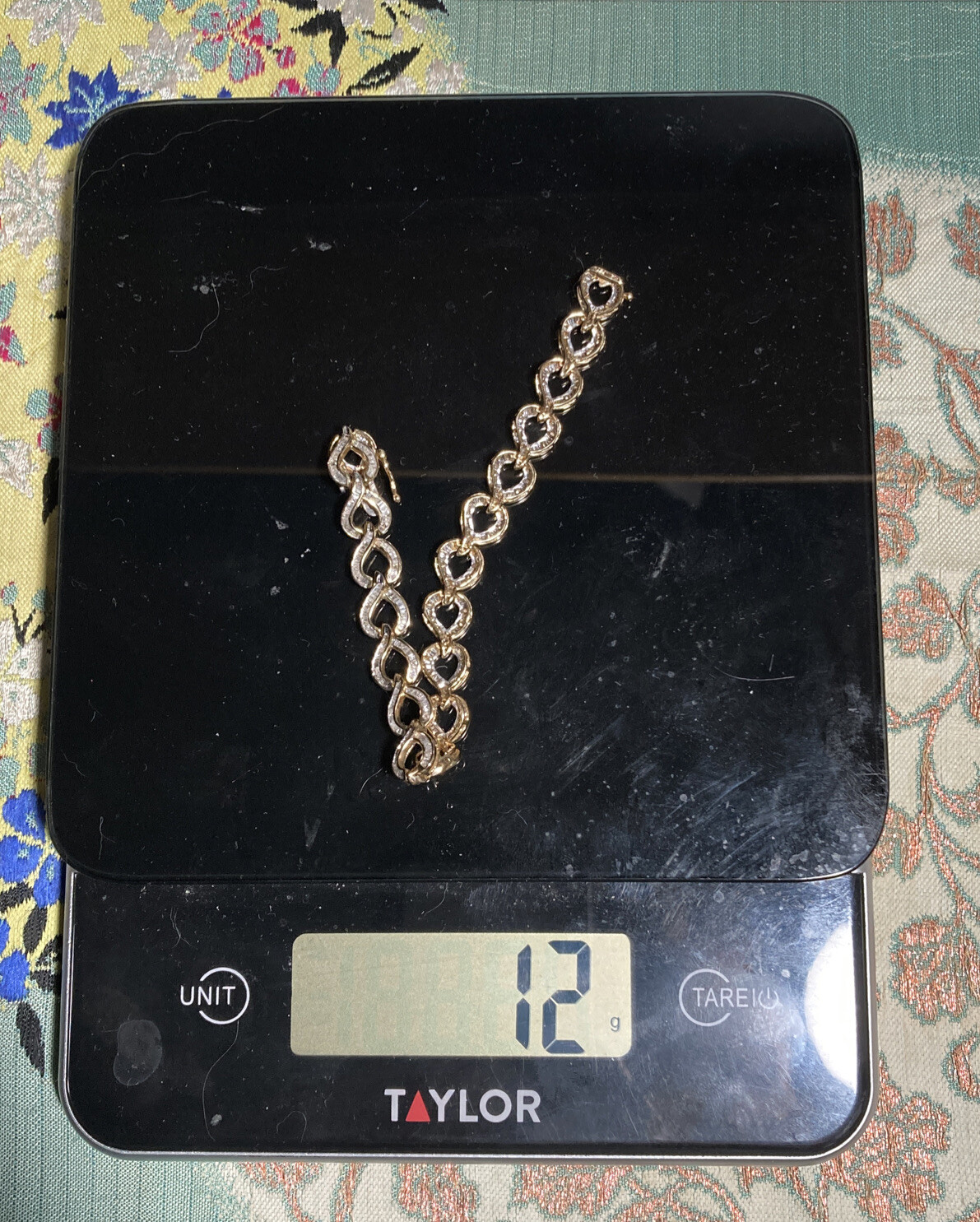 10K Yellow Gold 6.50 Cttw Diamond Bracelet 7 1/4 Inches