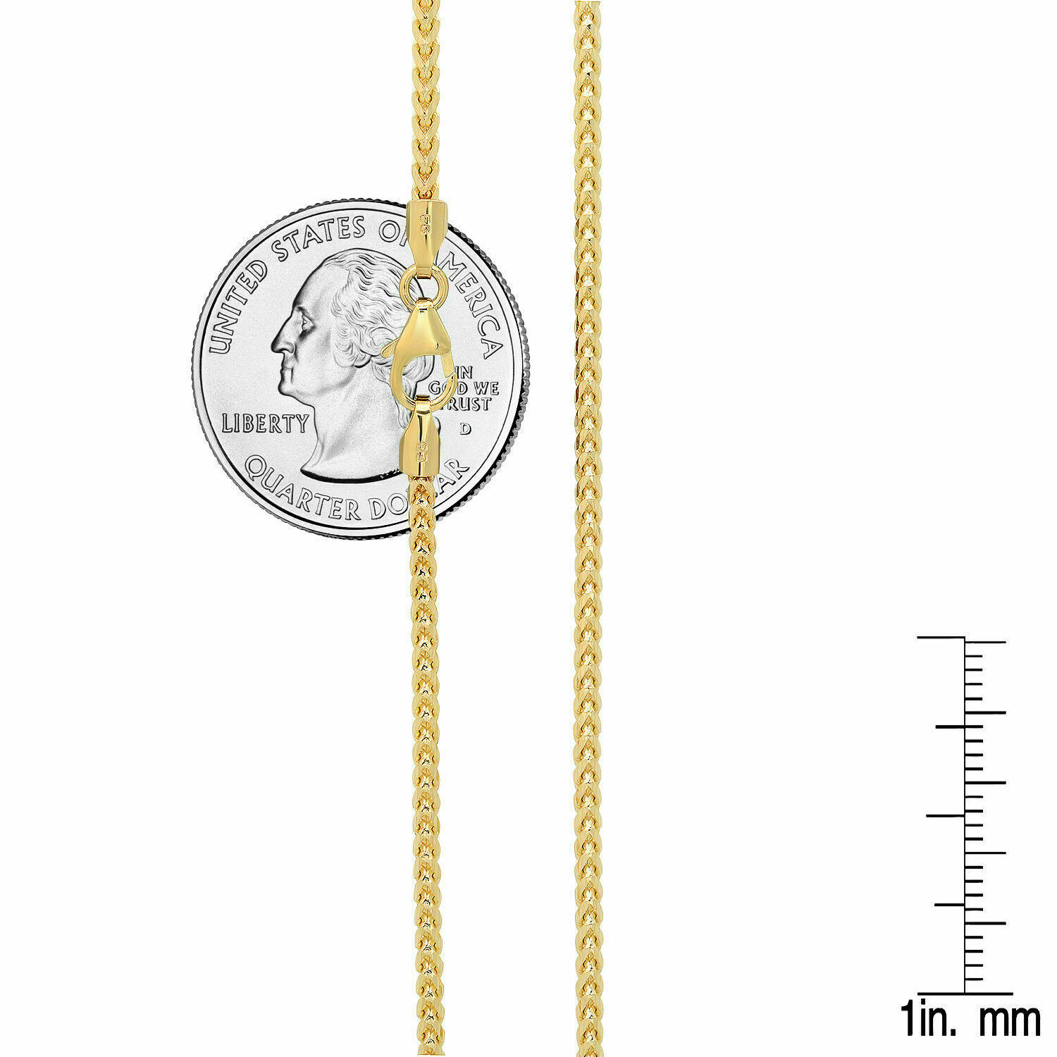 Solid 14k Yellow Gold 1.2mm-3.25mm Franco Chain Necklace Pendant Sz 16″-30″