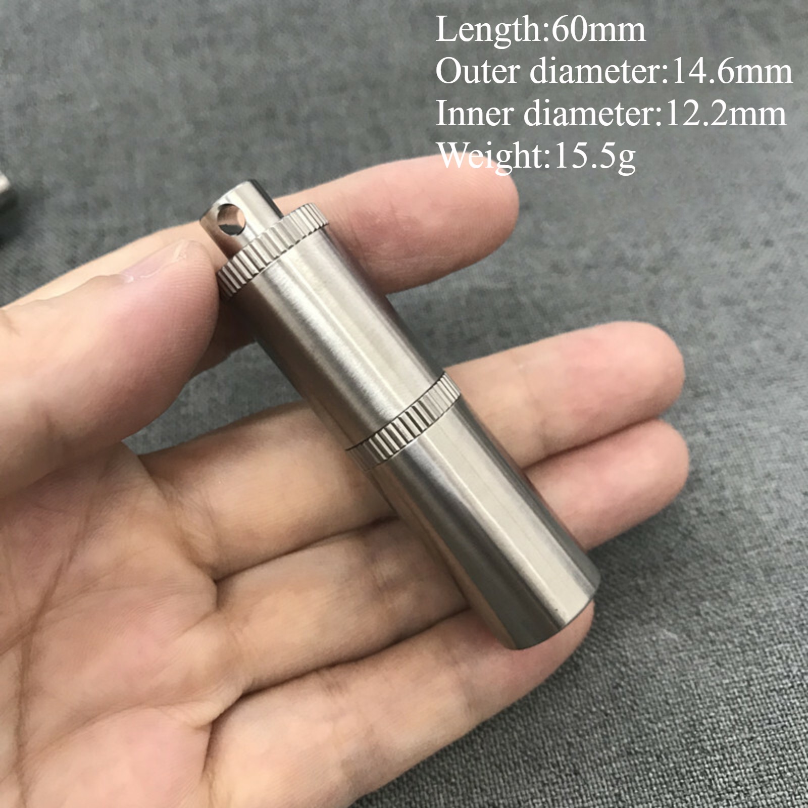 Titanium Waterproof sealed container Necklace Medicine Box Pill Case Pendant