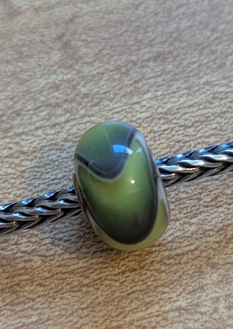 Authentic Retired TrollBeads Green Armadillo beadbead