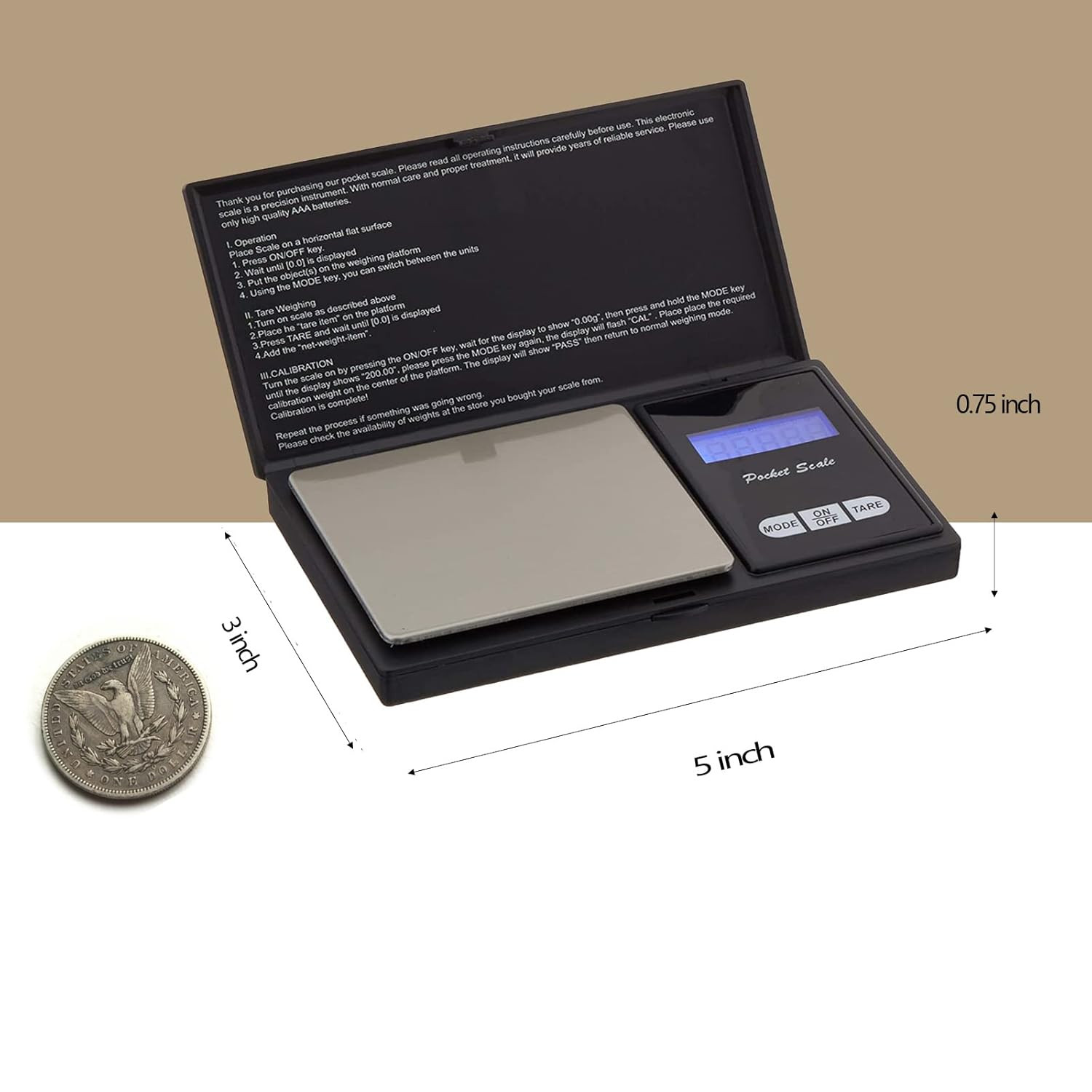 Compact Digital Pocket Scale With Tare Function And Backlit Display 500G