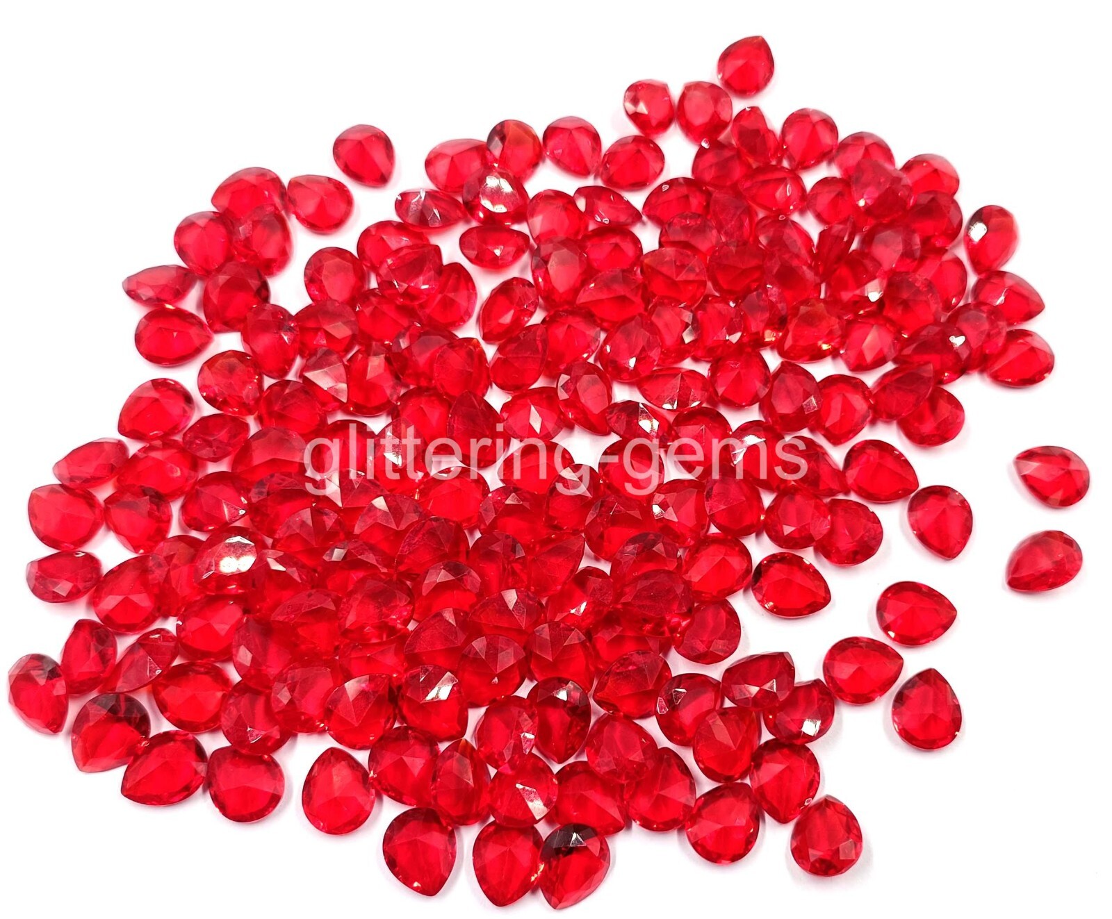 Pear Cut Natural Red Ruby Lot 12×10 mm Size IGL Certified Loose Gemstone M25