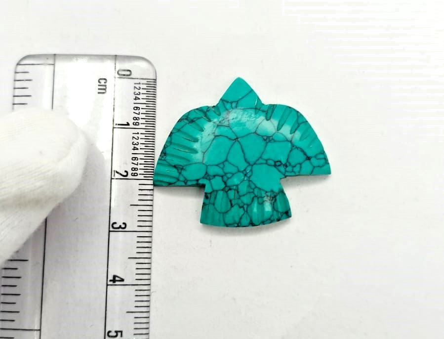 Blue Turquoise Bird Drilled Piece Pendant Loose gemstone For Jewelry 10 Pcs Lot