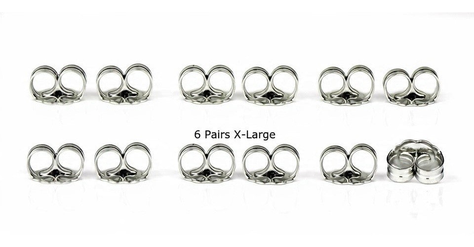 14k Yellow or White Gold Push Back Earring Butterfly Backing by 1,2,3,6,10 Pairs