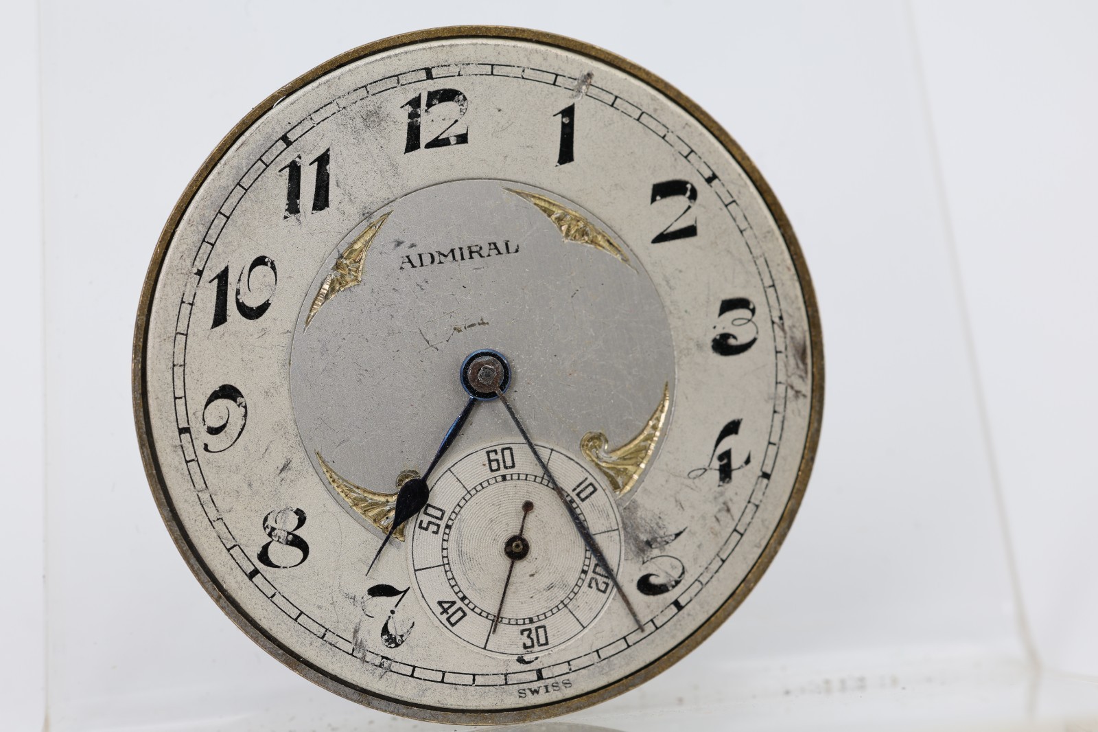 ADMIRAL TACY 15j, SWISS POCKET WATCH MOVEMENT, 12233773, 39.7mm FOR REPAIR (FG)
