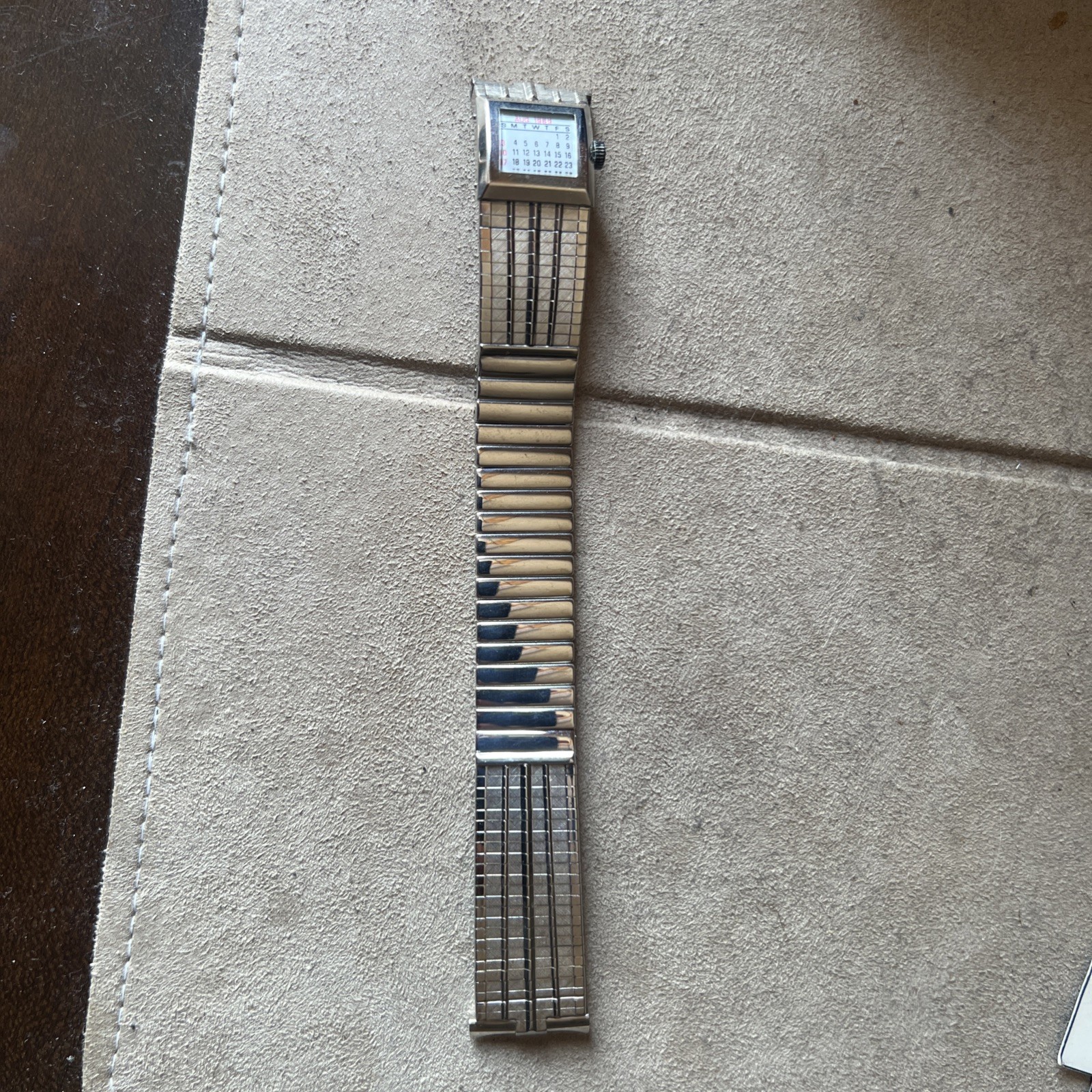 Vintage 19mm 18mm JB Champion Stainless Perpetual Calendar 1969 Watch Band