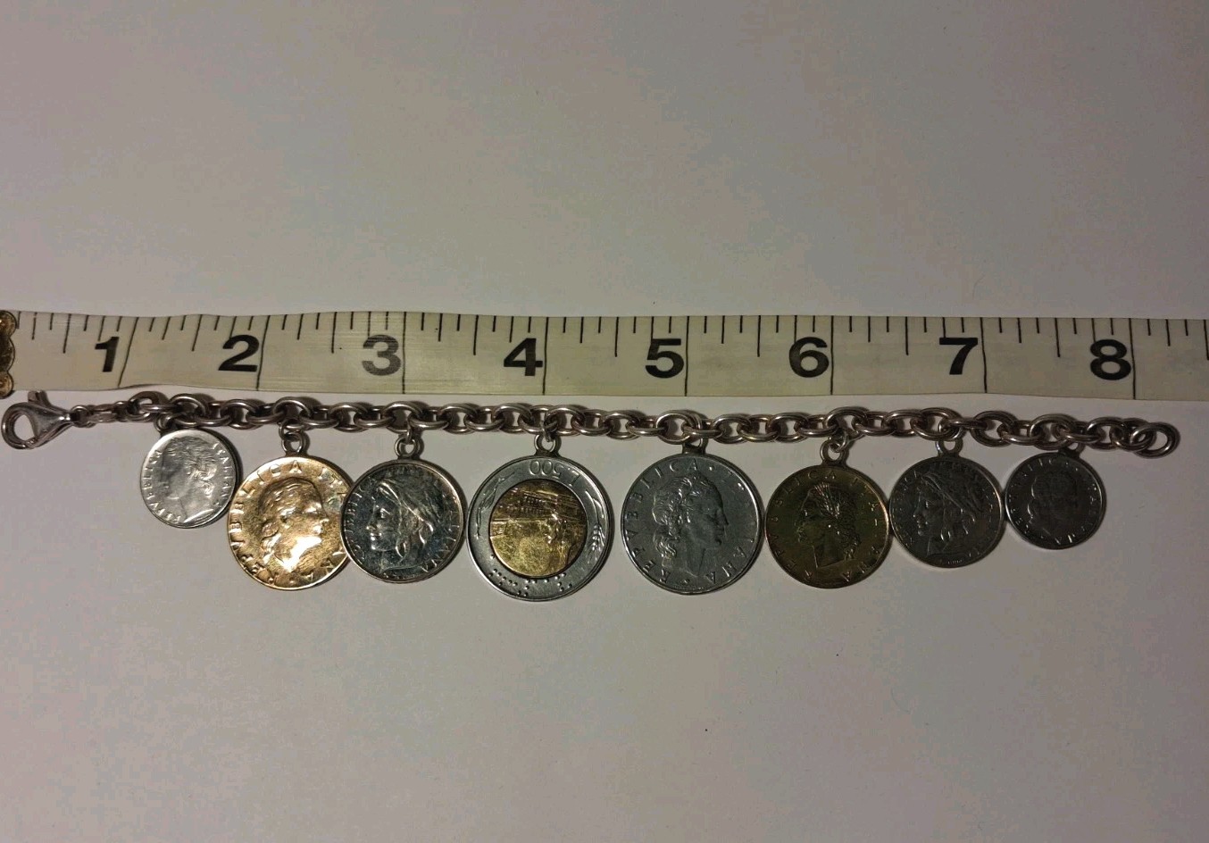 Vintage Milor Italy 925 Sterling Silver Italian Lira Coin Jewelry Set Boxed 184g
