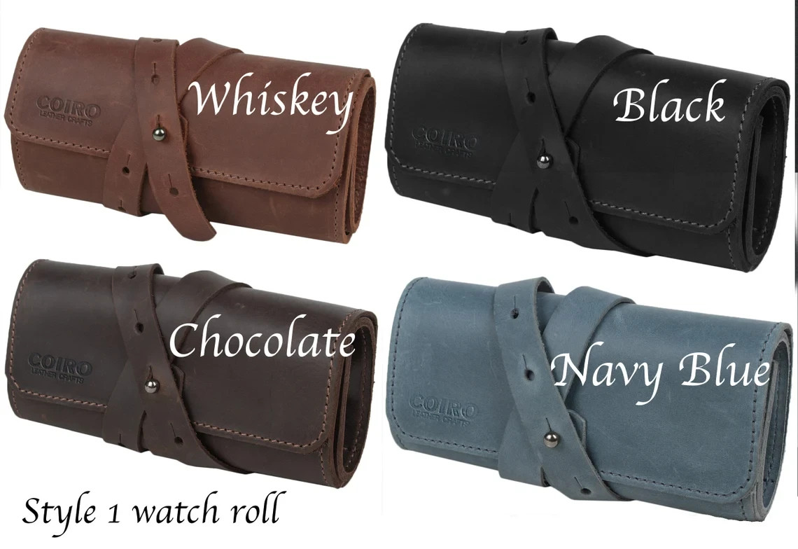 Watch Case Leather Watch Roll Organizer, Accessories Pouch St For 3,4,5 Watches