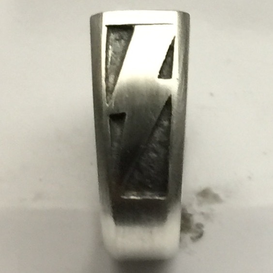 MJG STERLING SILVER RING. AC/DC. SIZE 10. BIKER. GUITAR PLAYER. SG. ANGUS