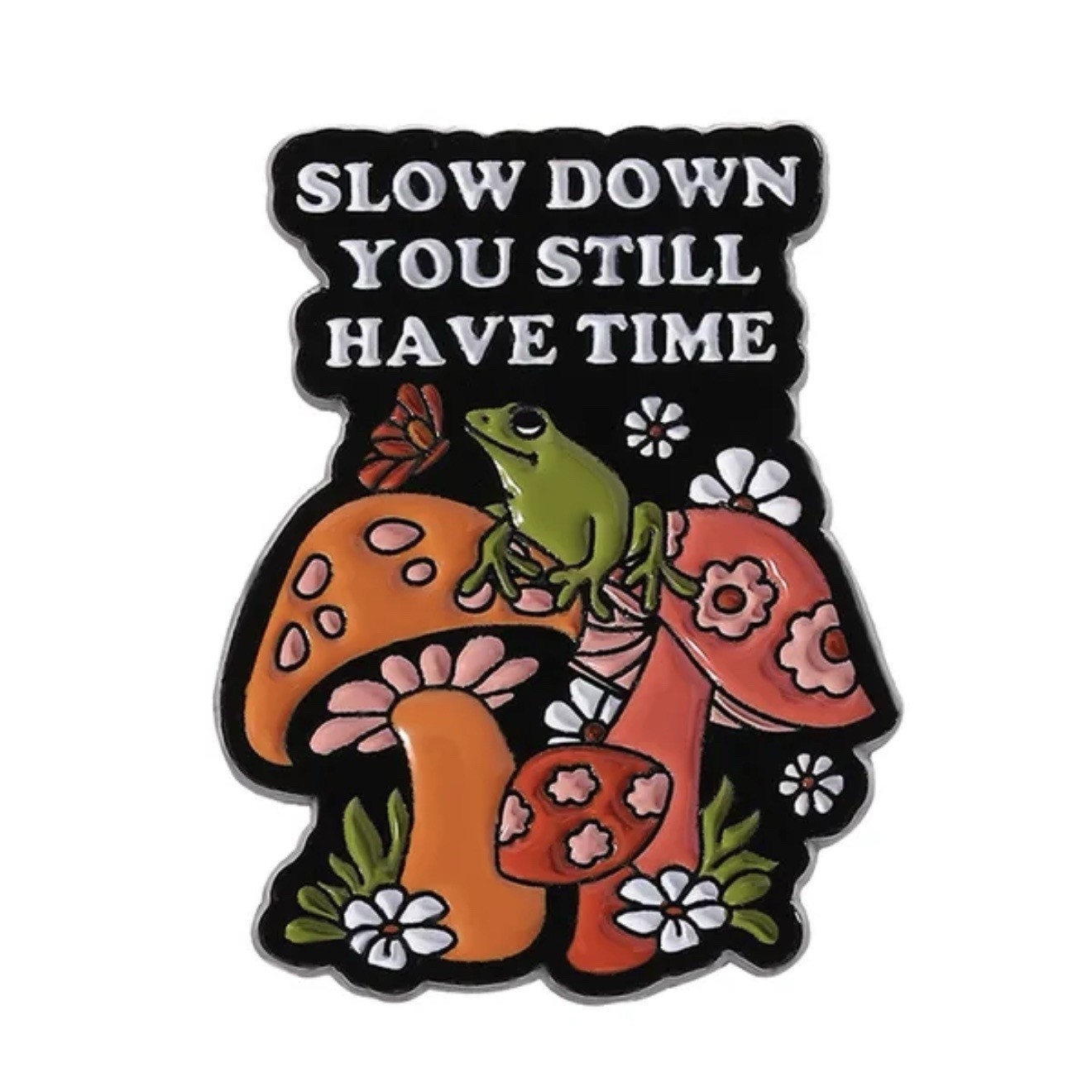 Frog Wisdom Enamel Pin Set – Best Life, Slow Down, Don’t Be Stressin – 1 Or Set
