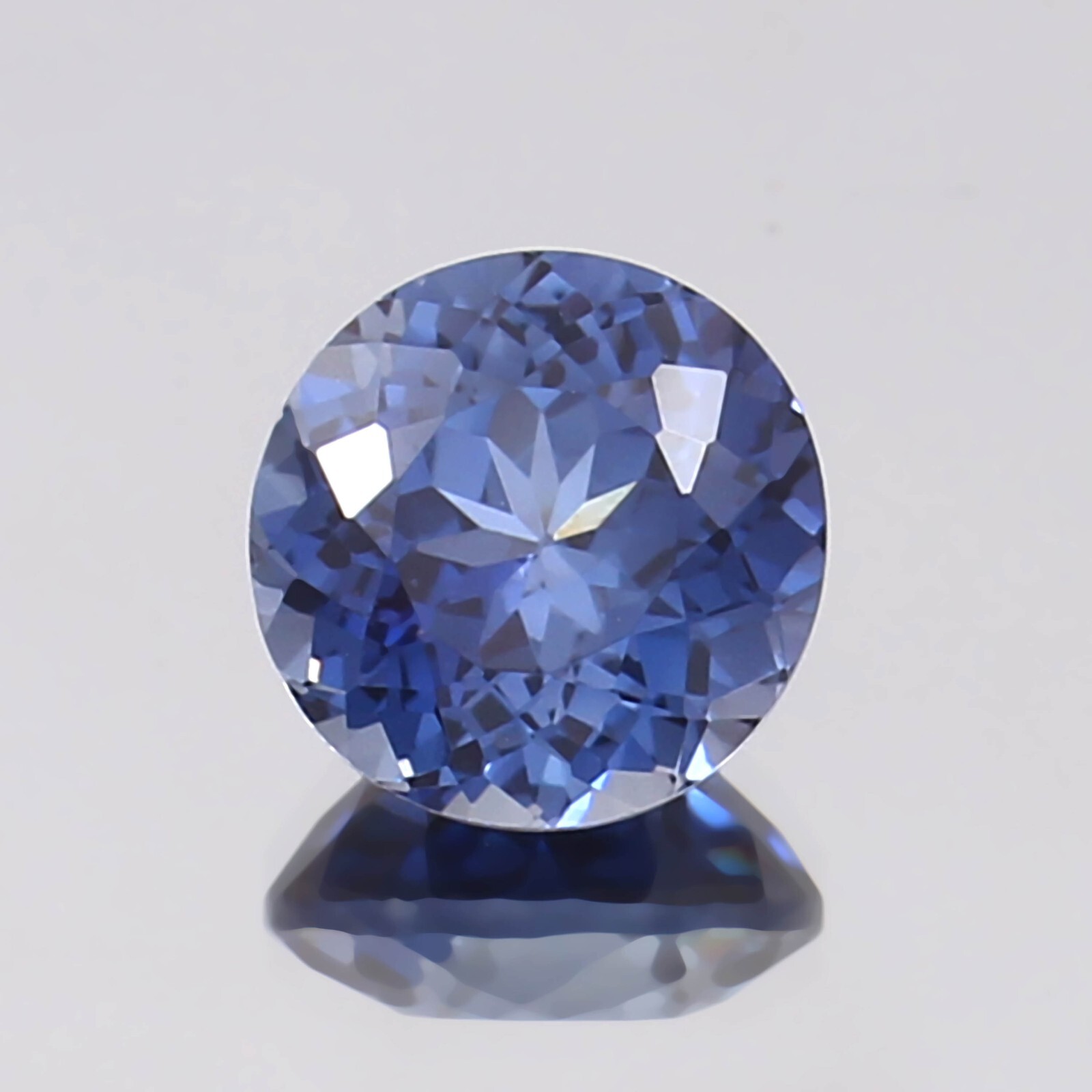 AAA Natural Flawless Ceylon Blue Sapphire Round Cut Loose Gemstone 3.40 Ct