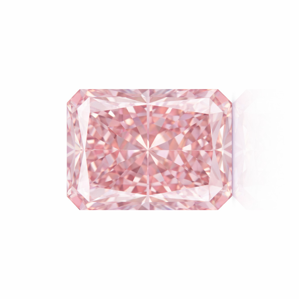 6.45 Ct Pink Radiant Cut Lab Grown Diamond VVS1 Loose Stone Luxury