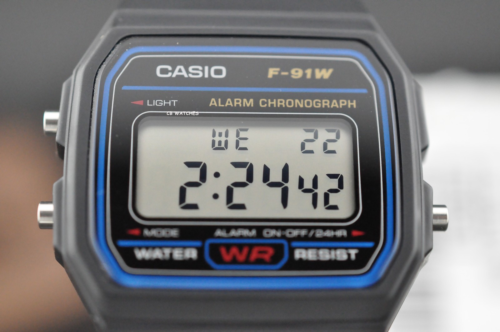 CASIO F-91W-1 Classic Digital Black Resin Chronograph Alarm Sport Watch