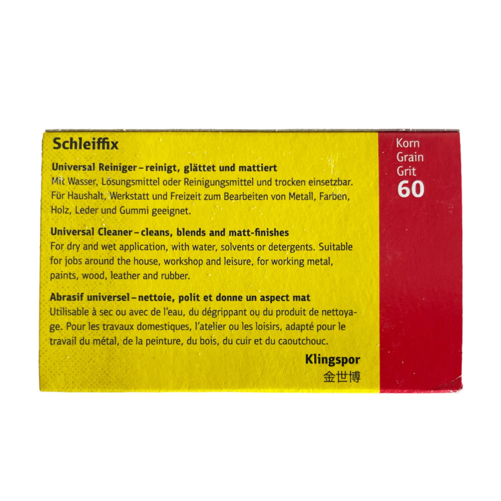 Klingspor Schleiffix universal cleaning block abrasive for metals, grit 60