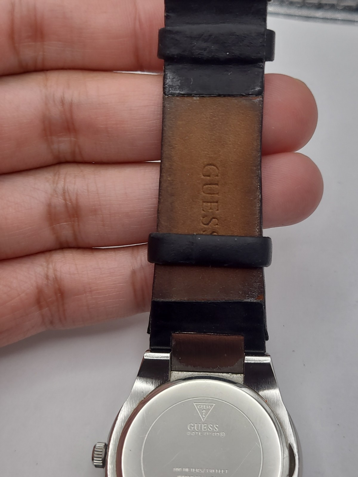 GUESS WATCH WATERPRO Black Dial Black Band New Battery Working