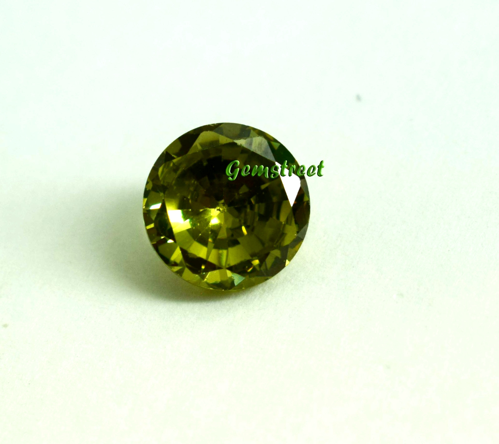 Natural Green Peridot 4.60 Carat Round Cut Certified Loose Gem From Myanmar