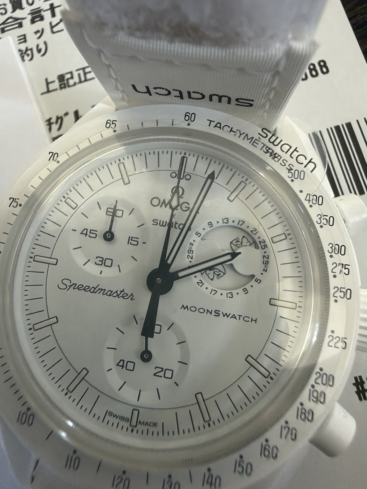 OMEGA x Swatch Speedmaster MoonSwatch Mission to the Moon Snoopy Watch White