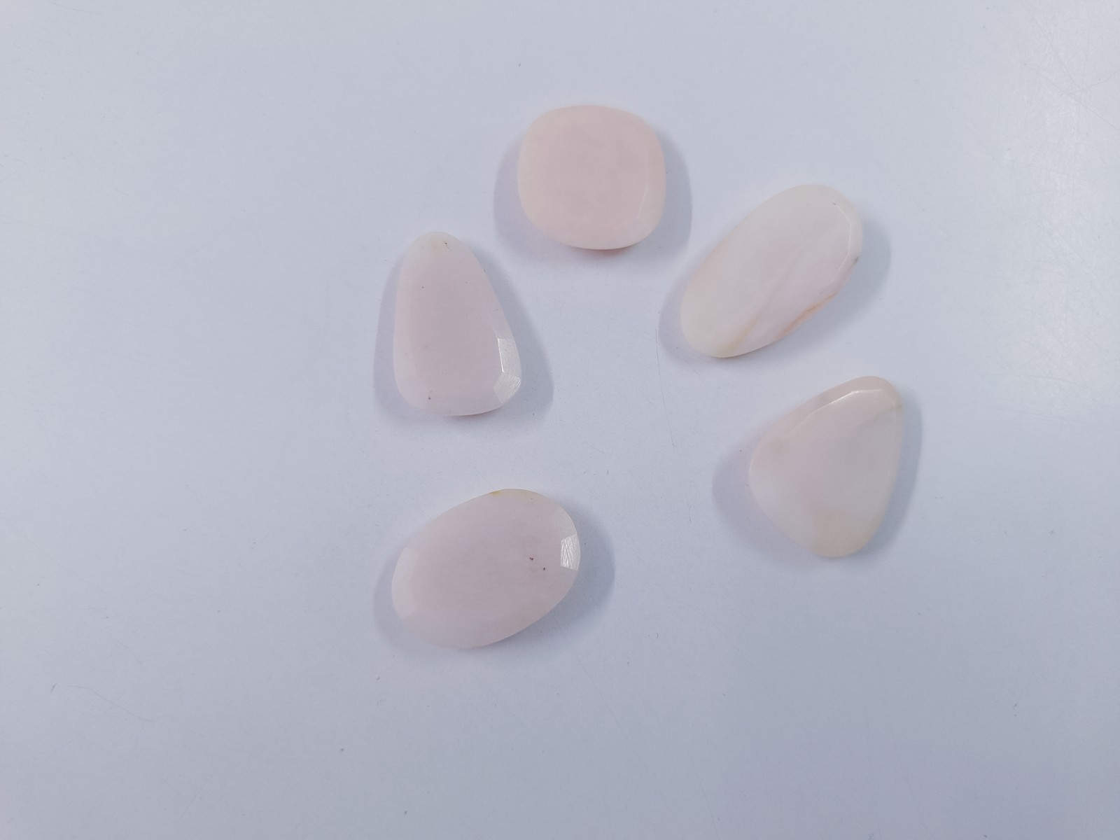 Pink Opal Pink Color Fancy Shape Rose Cut 5 Pc. 71 Ct Natural Gemstone