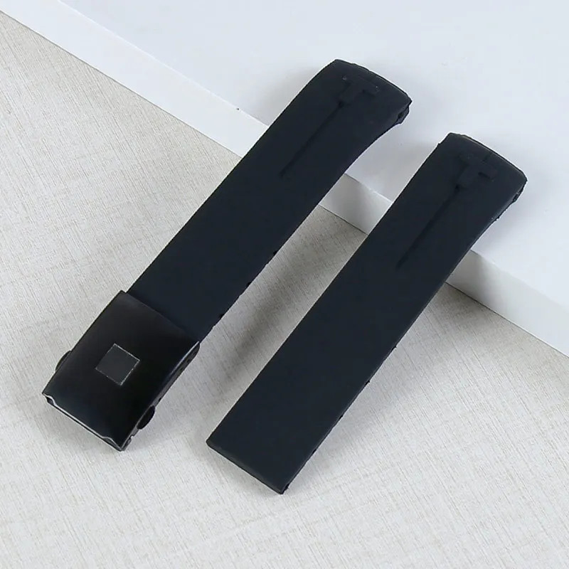 20mm 21mm Curved Silicone Watch Band For Tissot T-Touch T013 T081 T047 Strap