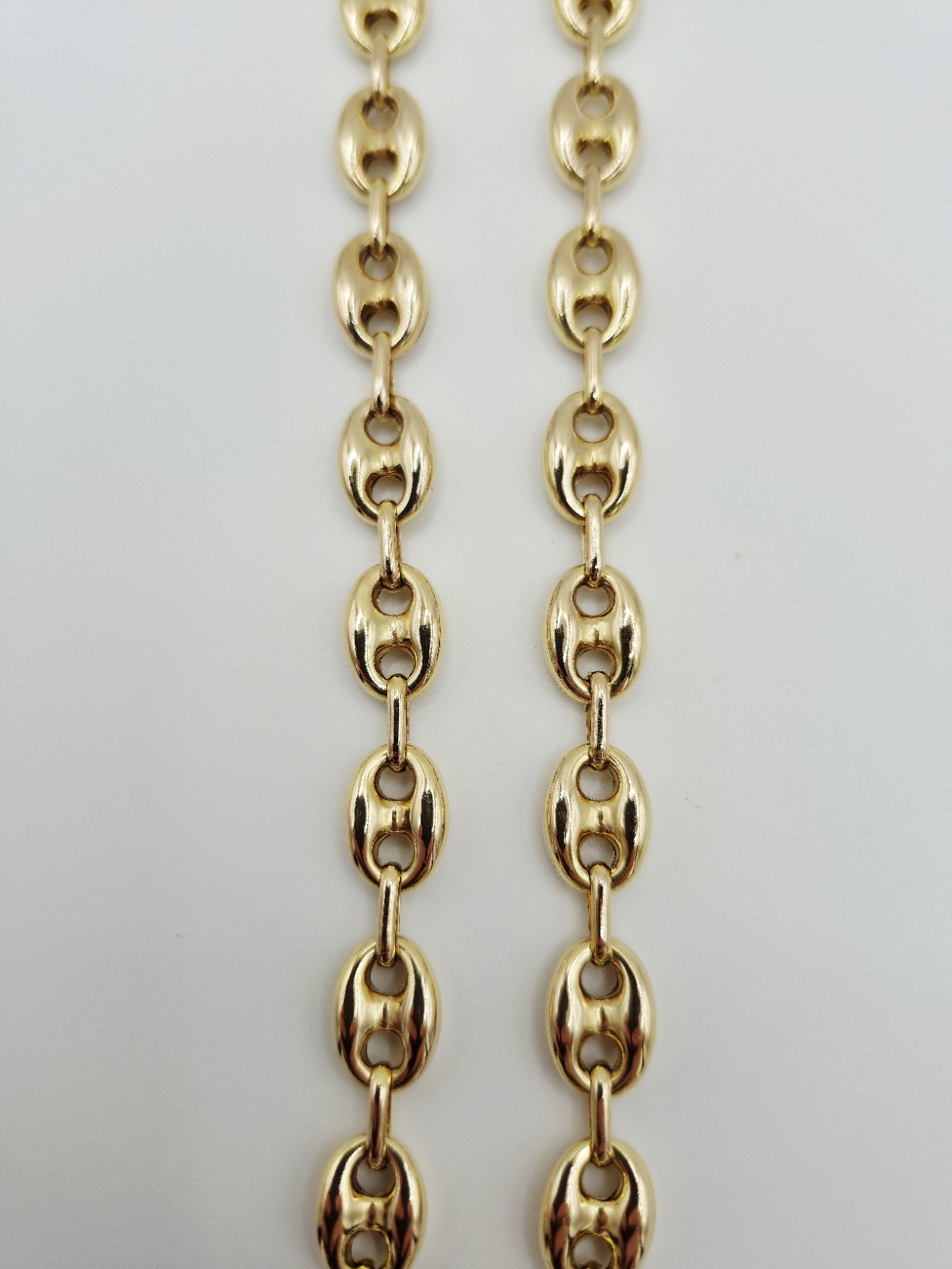 10k Gold Hallow 3D Gucci Puff Link Chain Necklace 27.5g 22” 9.0mm