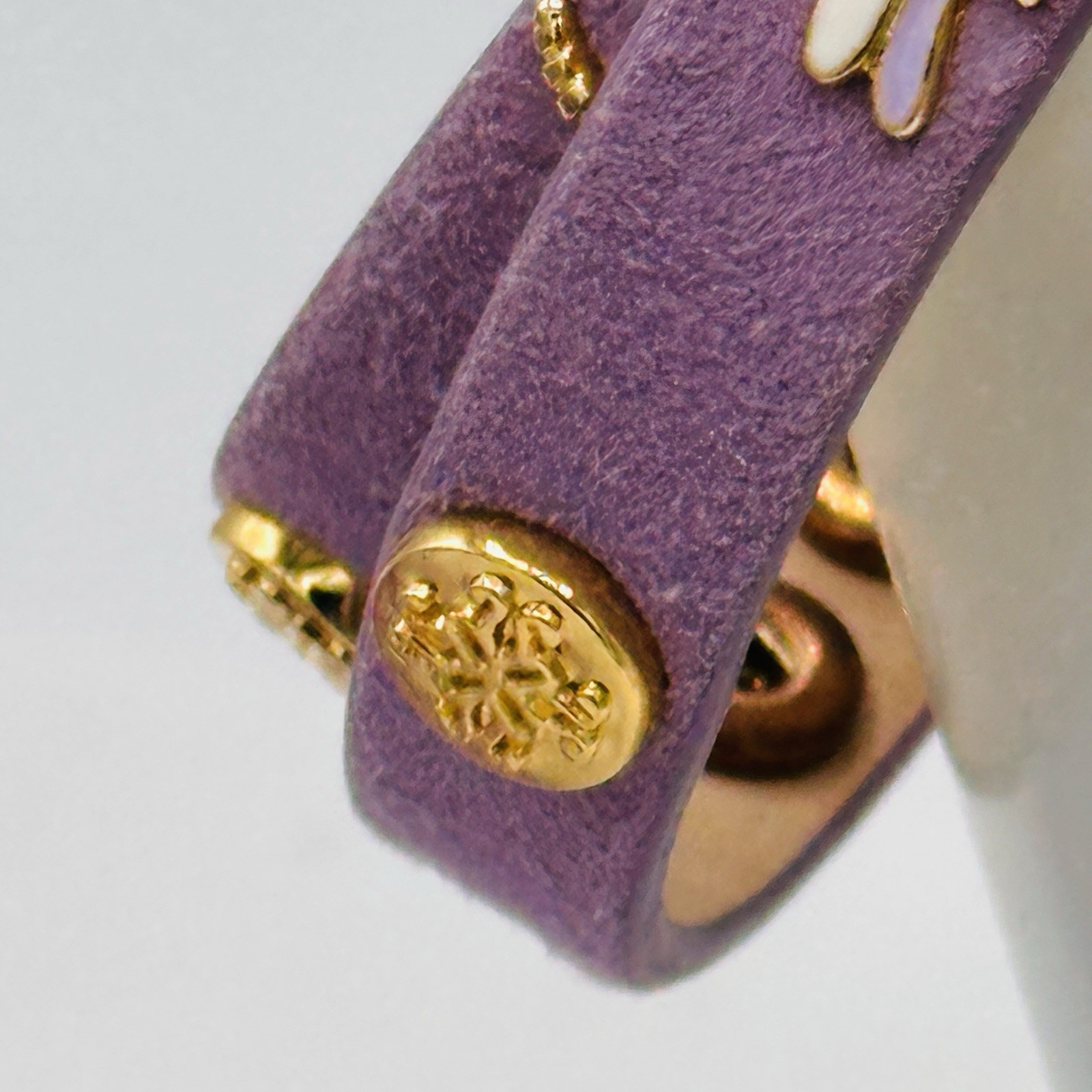 Rustic Cuff Dragonfly Lavender Leather Wrap Bracelet 3pc Stack Set w/ Case