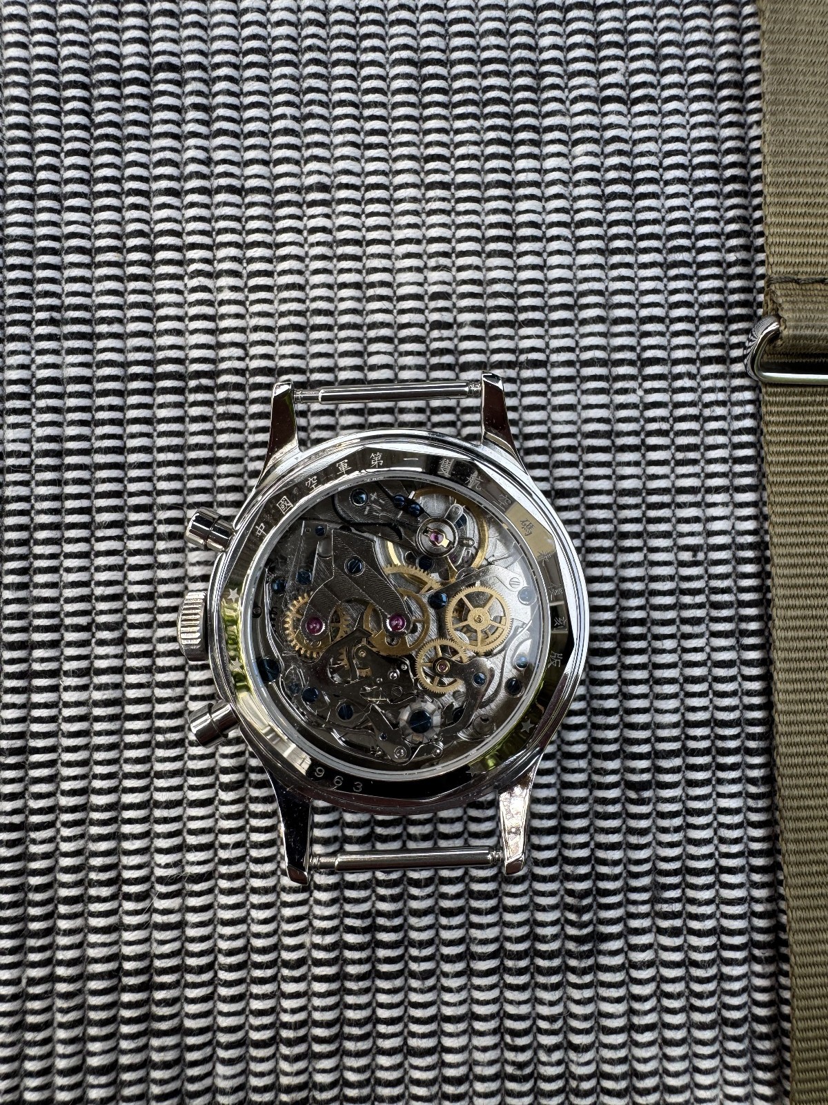 Red Star 1963 ST1901 38mm Manual Chronograph w/ Saphire Lume Gooseneck US Seller