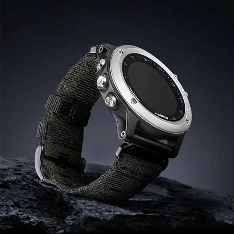Garmin Fenix 7X 6X 5X Pro QuickFit 22mm 26mm Braided Nylon Watch Strap Band