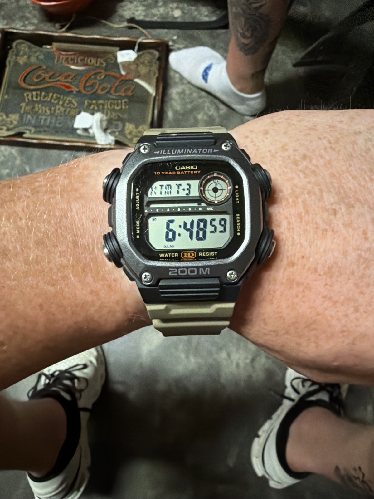 Mod Casio DW-291H 3484 Illuminator Digital Watch Gunmetal Grey