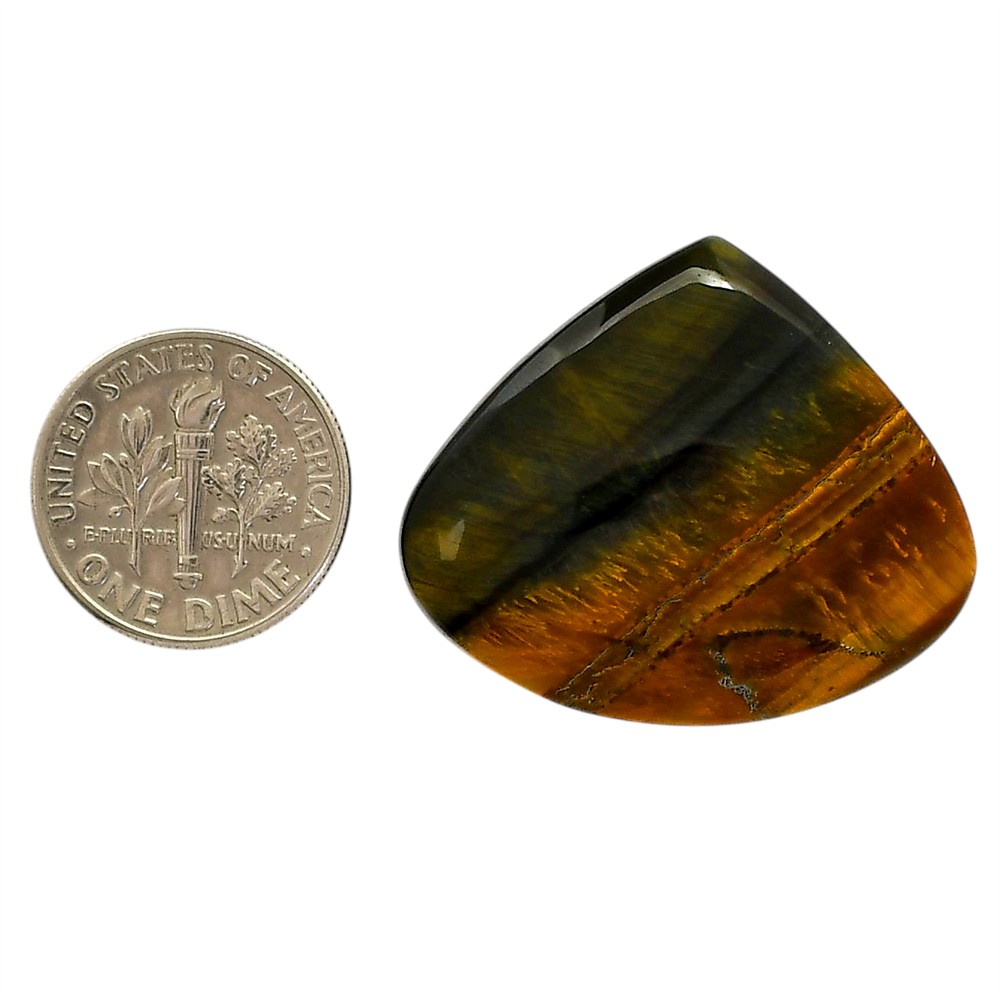 Natural Blue Tiger Eye 27.25x32x5.8 mm Heart Shape Polished Gemstone LS17-05507