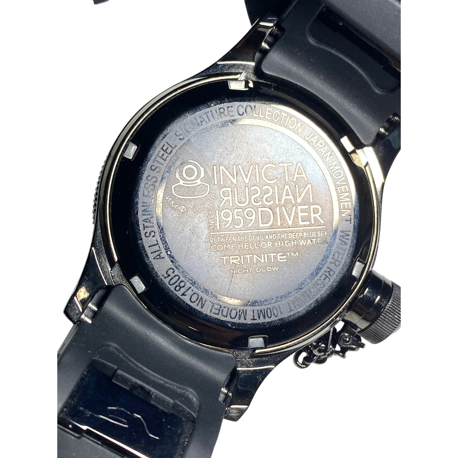 Invicta Model 1805 1959 Russian Diver 48.5mm Mens Watch Chronograph GMT WR 100m