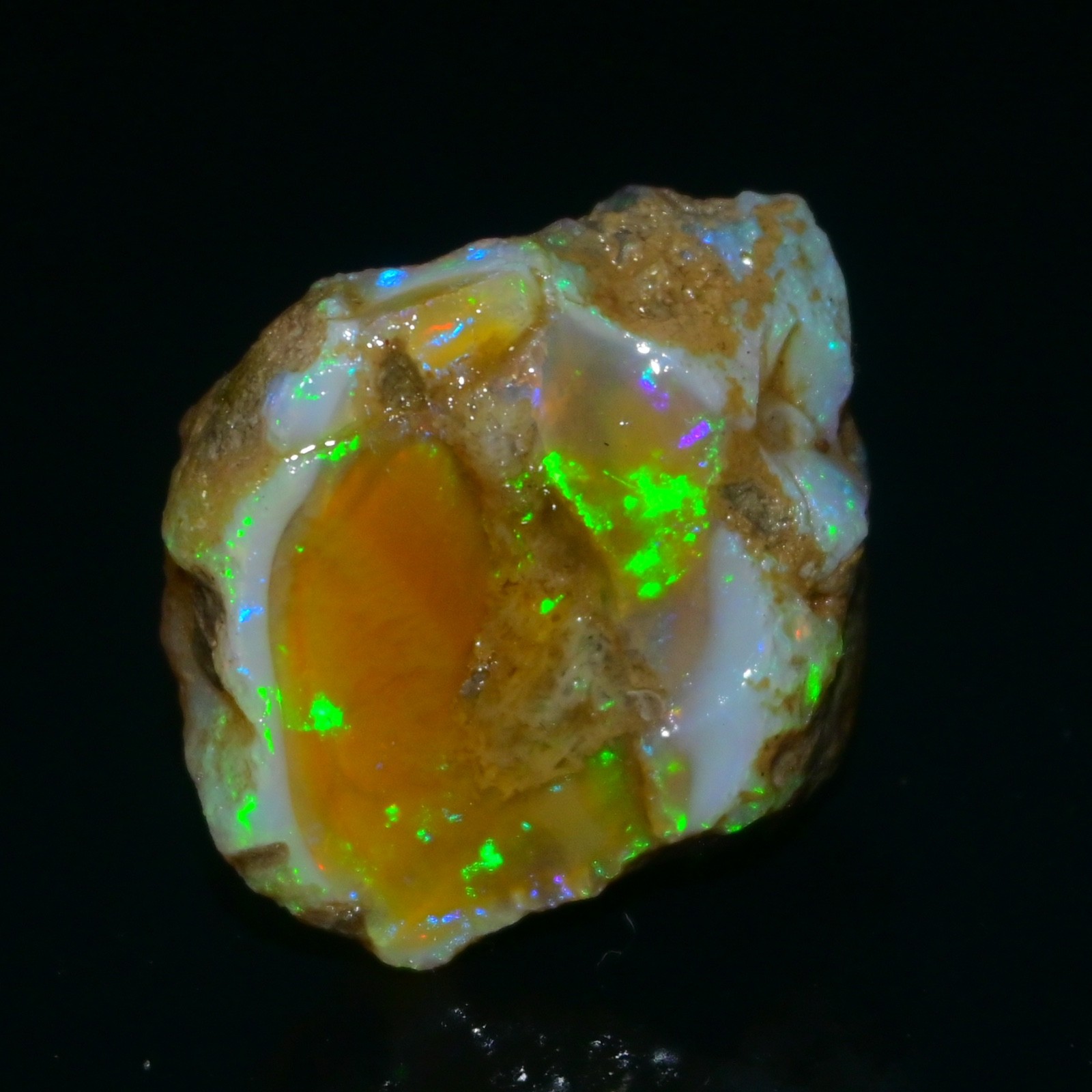 Ethiopian Oil Opal Specimen 81.00 cts Natural Rough Gemstone – Fire Opal Rough