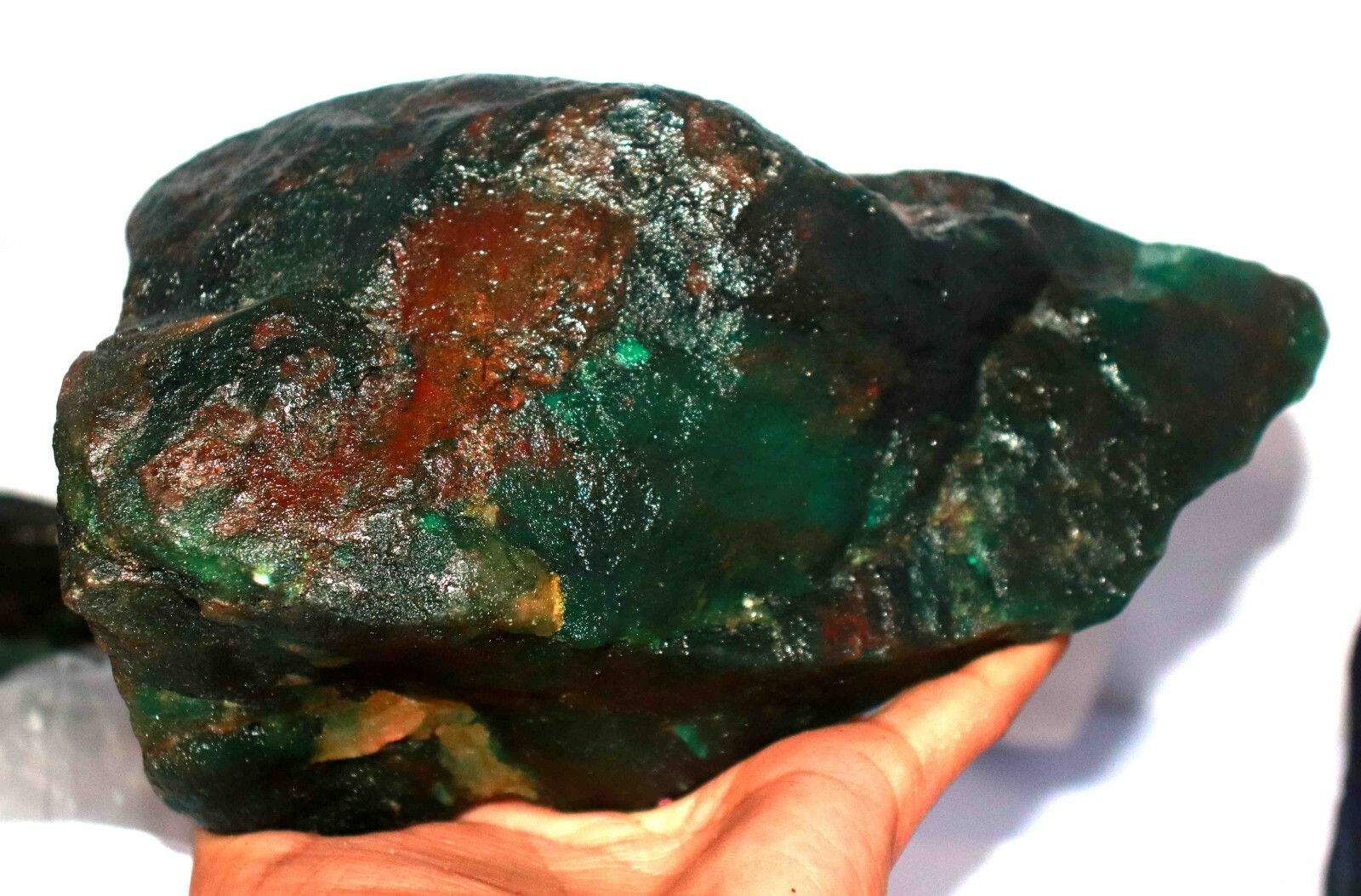 DYED 10740 Ct Certified Natural Green Emerald Huge Gems Rough AN1674