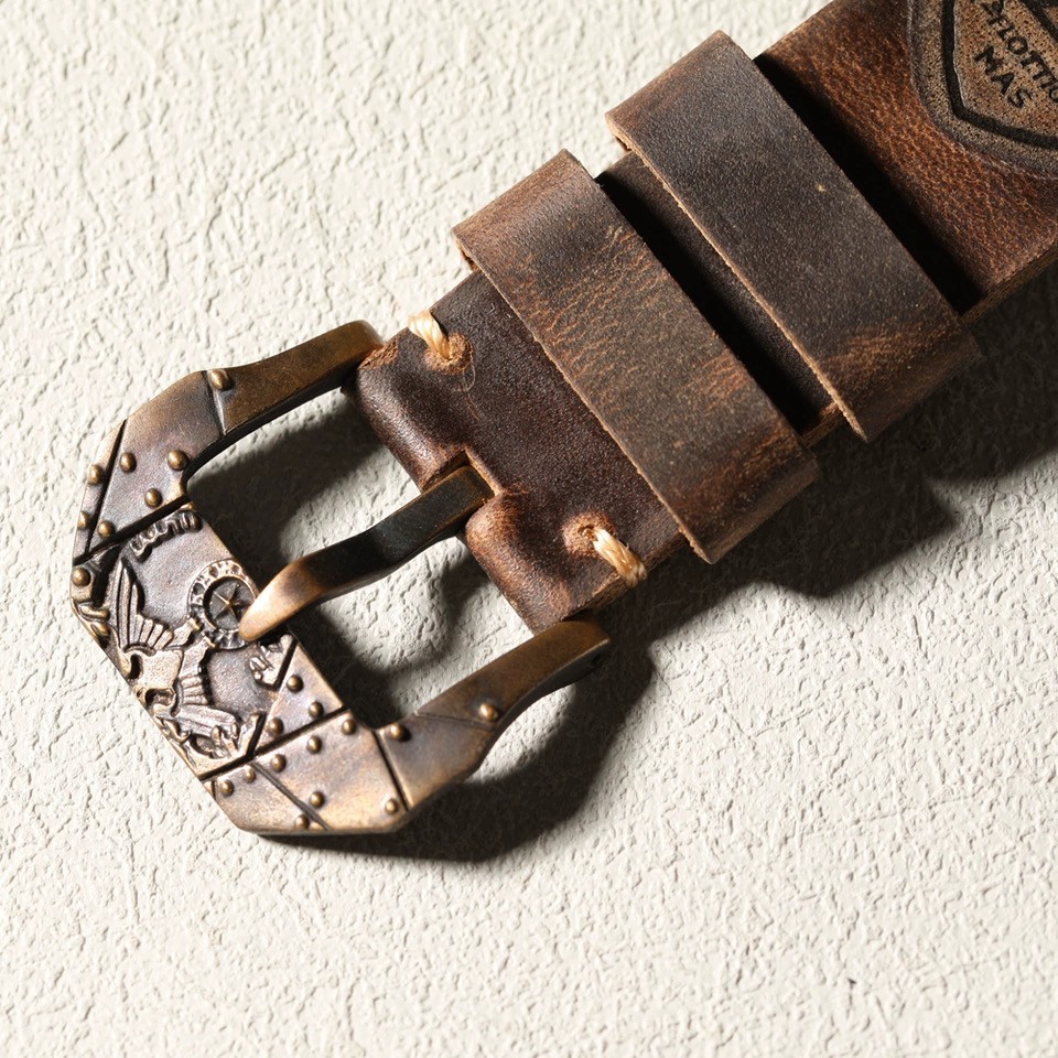 Metal Watch Bands Buckle Durable Bronze Colorful Leather Strap Clasp 22-26mm