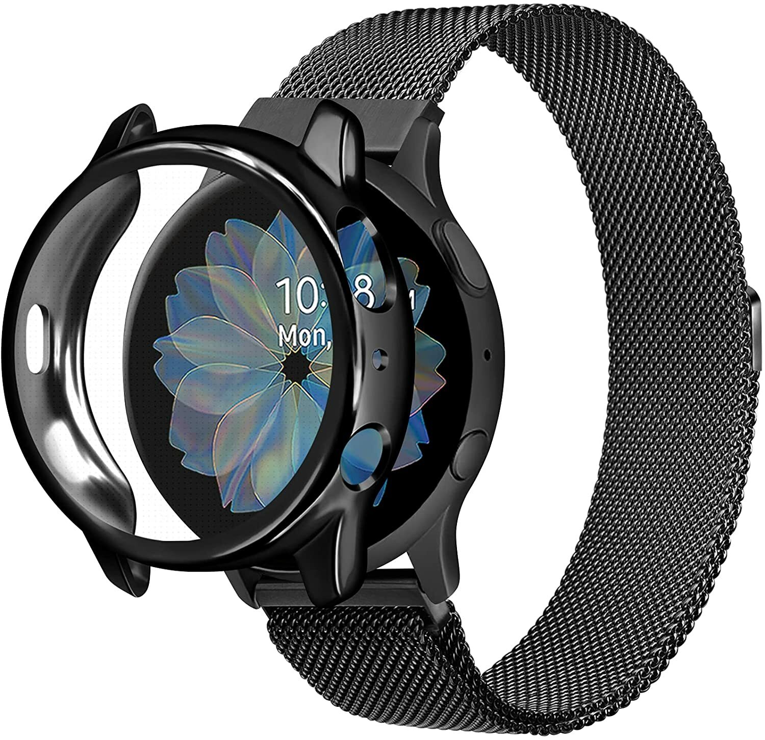 20mm Milanese Strap+Case Watch Band For Samsung Galaxy Watch Active 2 40mm 44mm