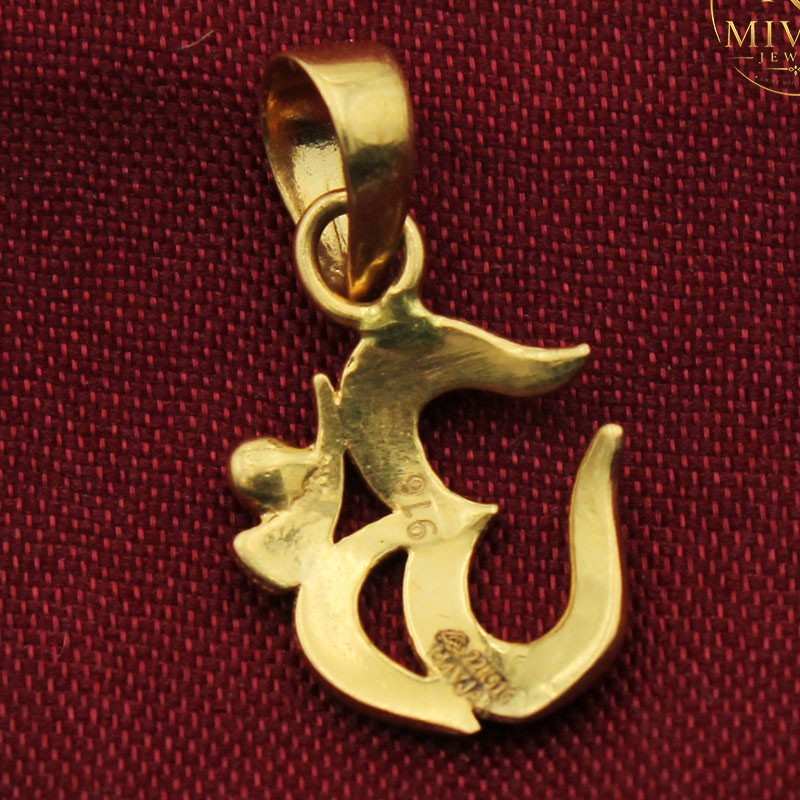 Elegant Spiritual Gold Jewelry Pendant, Meaningful Gold Gift 2.4cm x 1cm 2.5cm