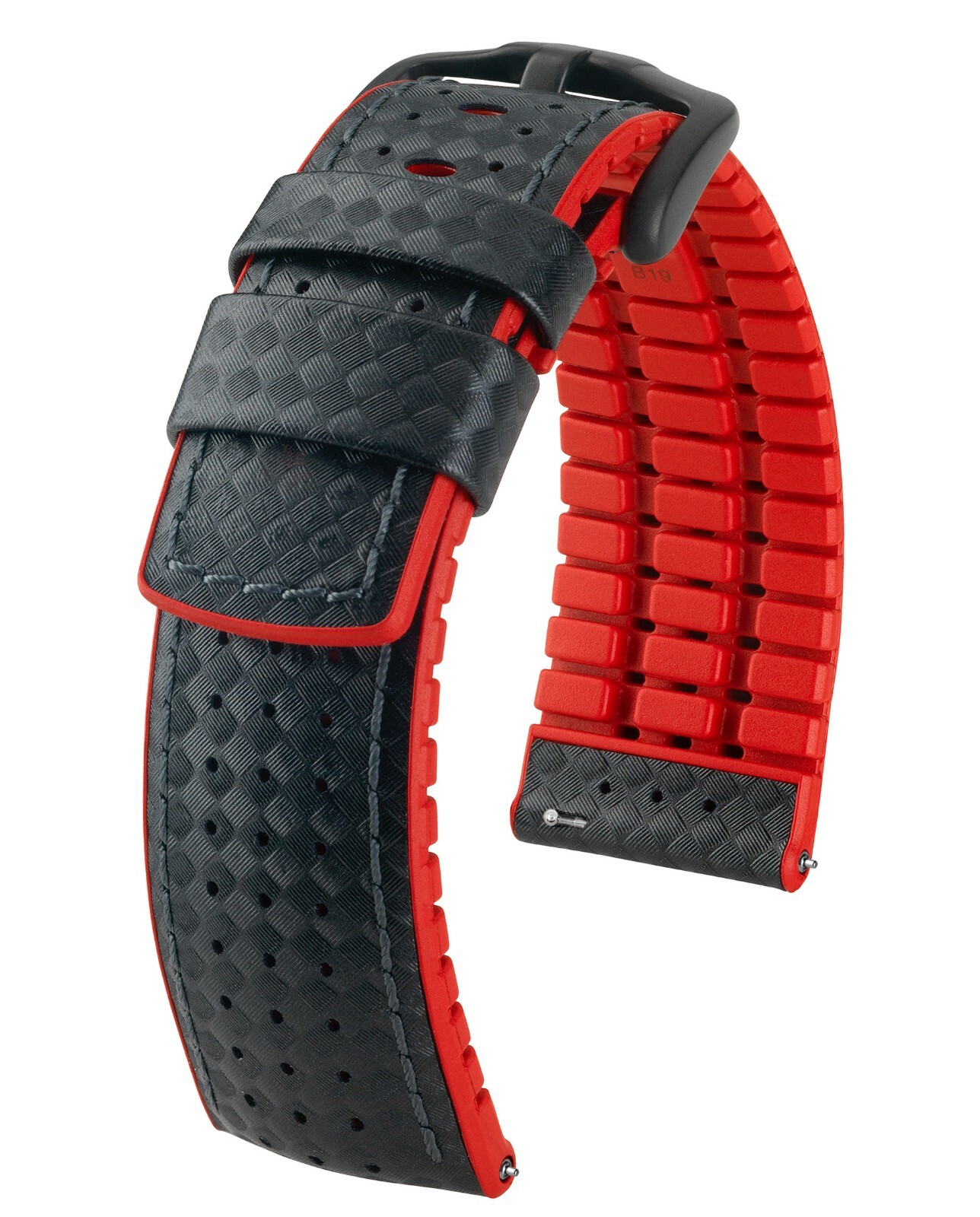 HIRSCH Performance Watch Band “Ayrton”, 20-24 mm, black, new!
