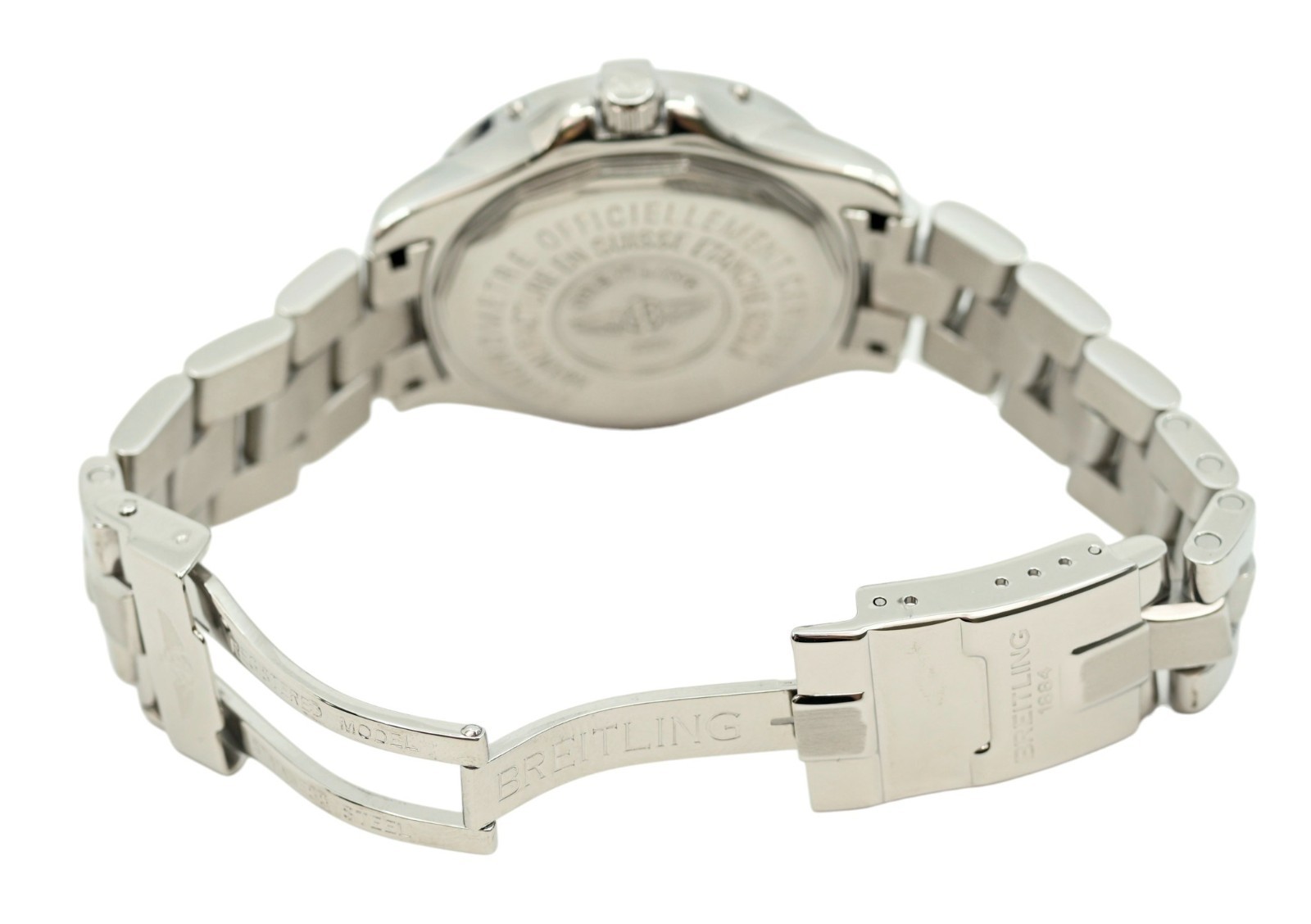 Breitling Men’s 38mm Colt 500M White Dial Automatic Swiss SS Watch! Ref: A17350!