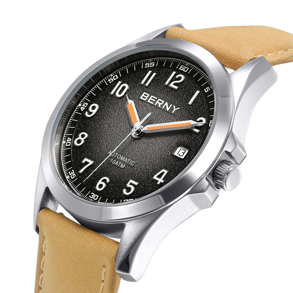 BERNY Automatic Watch Men ST2130 Sapphire 10ATM Waterproof Luminous Mechanical