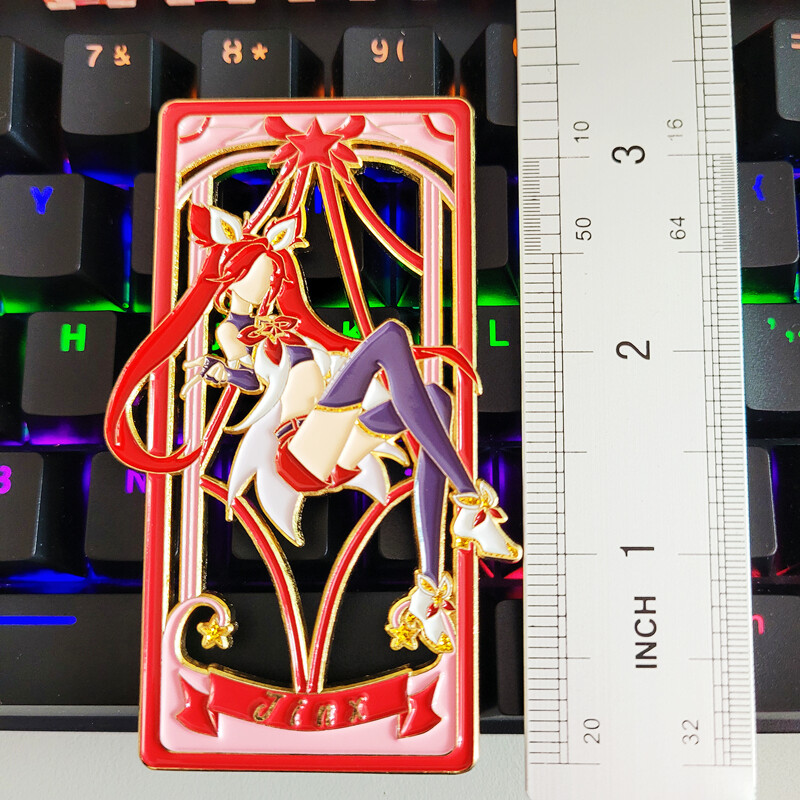 LOL League of Legends Star Guardian / 3.3″ Jinx Metal Pin Badge Collectible