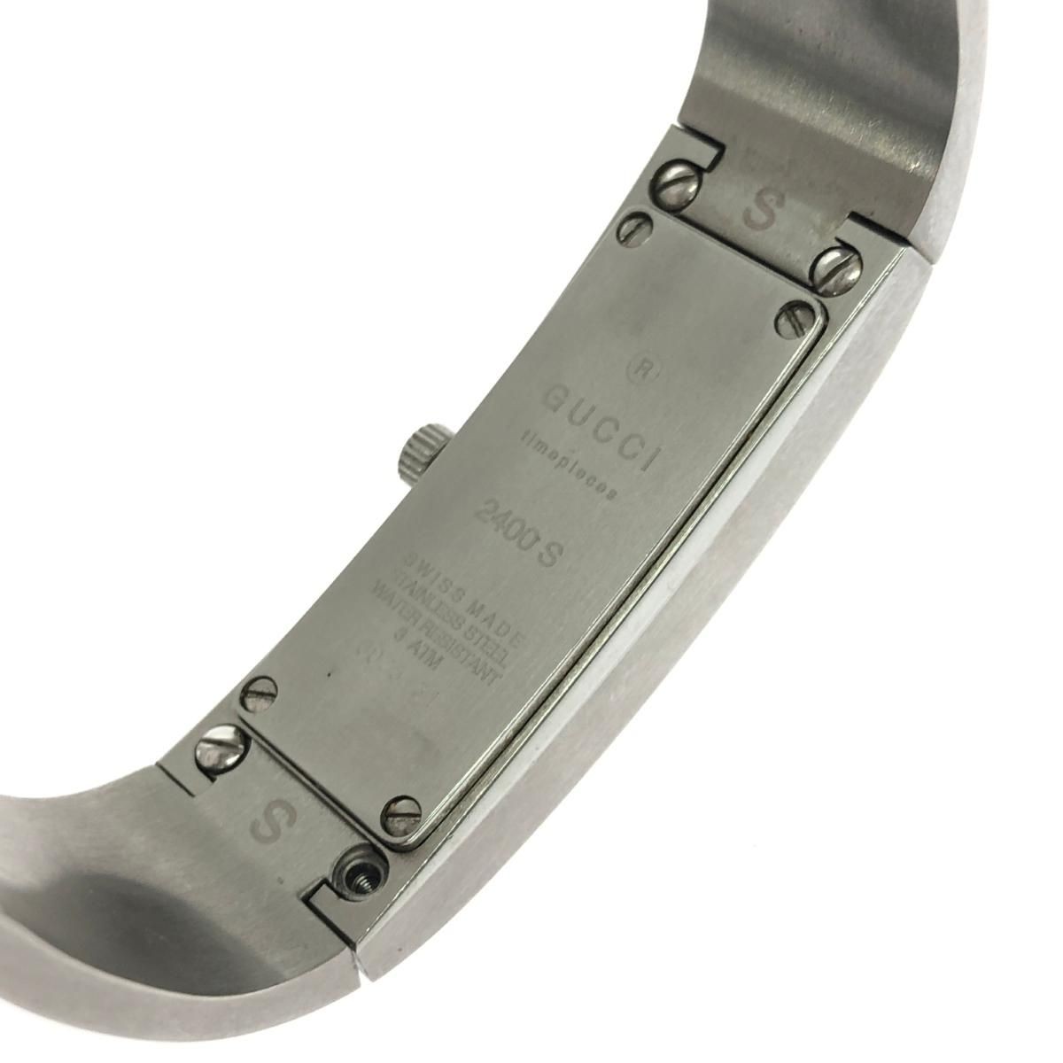 Gucci Quartz Watch 2400S Silver Ladies 15cm Strap From Japan