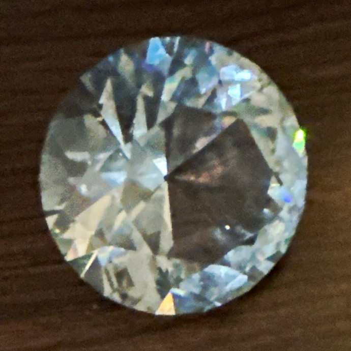 Transparent White/Colorless Round Cut Crystal Loose Gemstone, 1 Piece