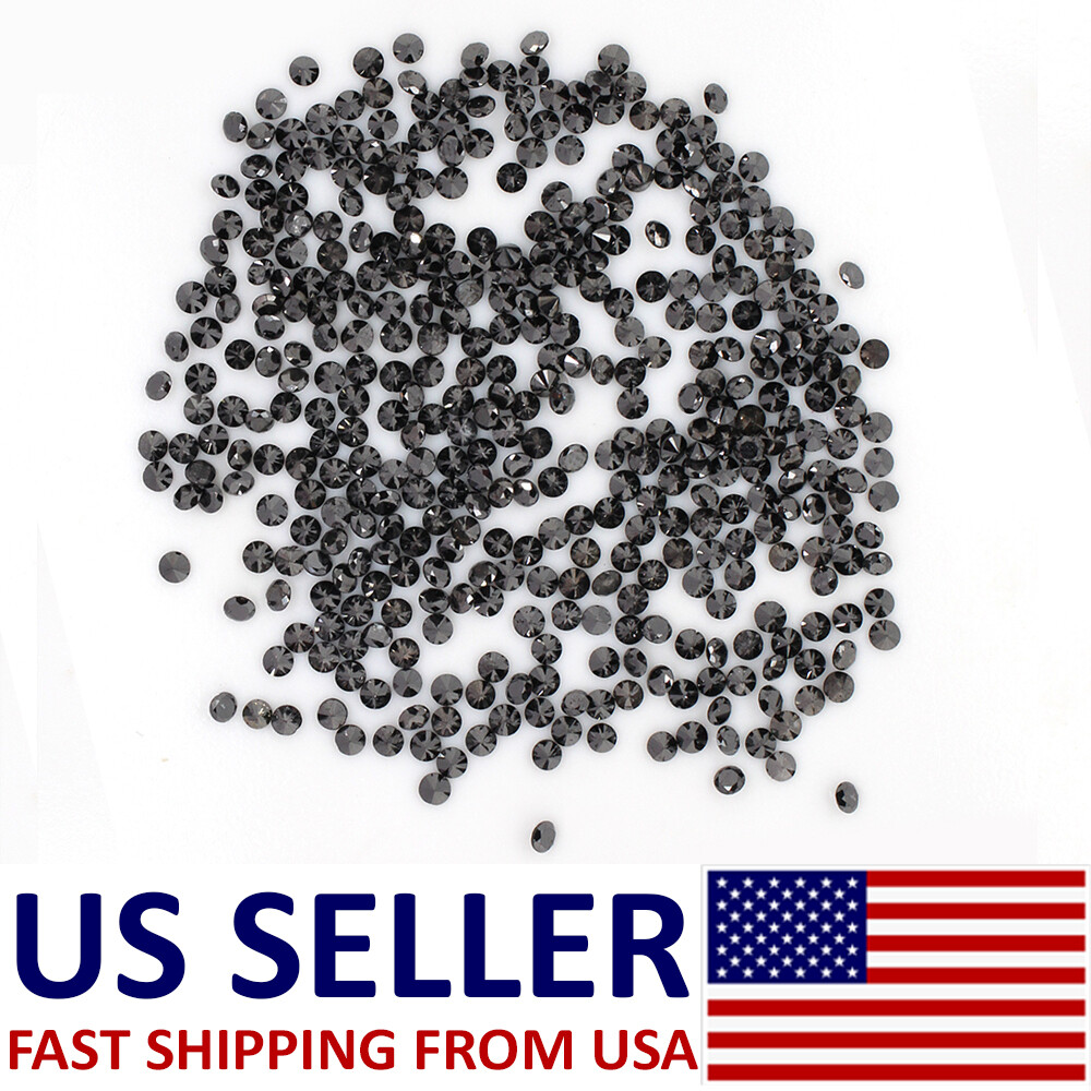 Natural Loose Diamond Round Black Color I3 Clarity 100 Pcs